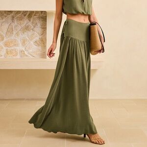 Commense Maxi Ruffled Skirt